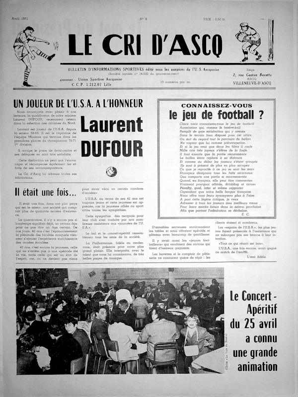 Le cri d'Ascq n°08 avril 1971 Couv