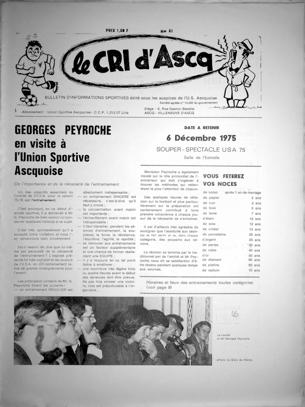 Le cri d'Ascq n°51 octobre 1975 Couv